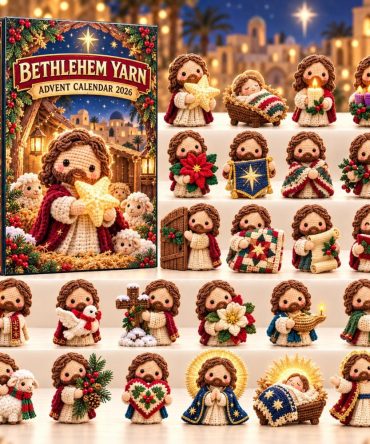 Bethlehem Yarn 2026 Knitting Advent Calendar — 24-Day Yarn & Acrylic Charm Countdown, Craft Gift Box