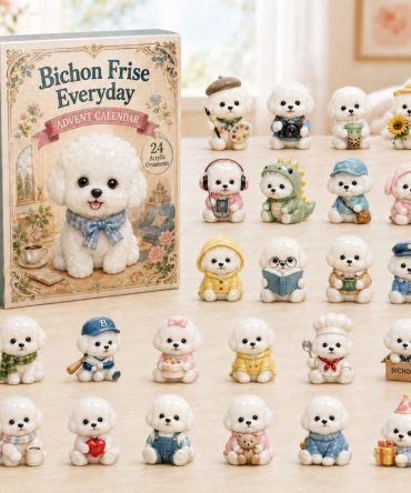 Everyday Bichon 24-Day Advent Calendar 2026 — Daily Bichon Frise Acrylic Charms, Versatile Countdown Gift For Dog Lovers