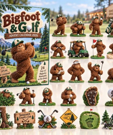 Bigfoot & Golf Themed Advent Calendar 2026 — 24-Day Acrylic Charm Countdown Featuring Sasquatch Golf Minis , Funny Holiday Gift