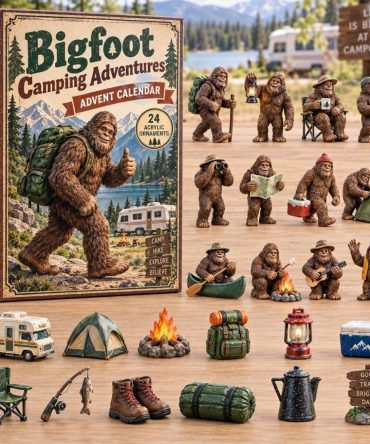 2026 Bigfoot Camping Advent Calendar — 24-Day Acrylic Charm Countdown For Campers, Outdoor Sasquatch Gift & Stocking Stuffer