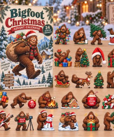 2026 Bigfoot Christmas Charm Advent — 24-Day Acrylic Charm Countdown Calendar, Festive Sasquatch Holiday Gift Set