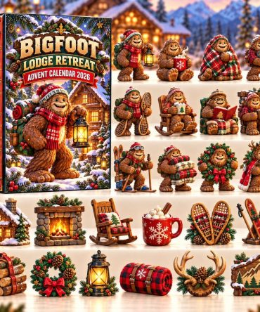 Bigfoot Lodge Retreat 2026 Advent Calendar — 24-Day Acrylic Charms, Cozy Cabin Sasquatch Holiday Countdown, Limited Edition