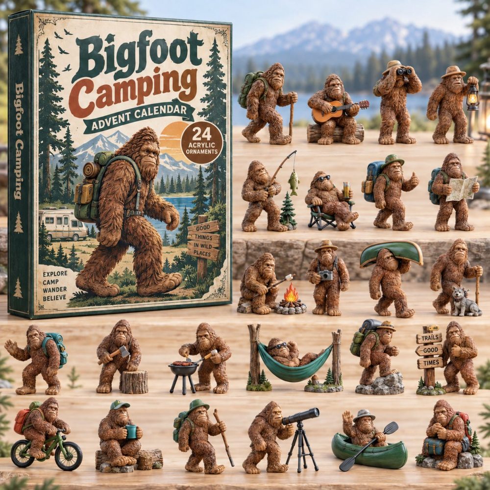 2026 Bigfoot Wilderness Advent With 24 Acrylic Charms — 24-Day Outdoor Countdown Calendar, Hiking & Sasquatch Collector'S Gift