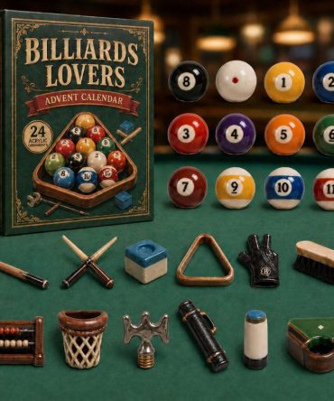 Pool Rack Advent Calendar 2026 — 24-Day Acrylic Charm Countdown With Mini Billiards Accessories, Gift For Pool Enthusiasts