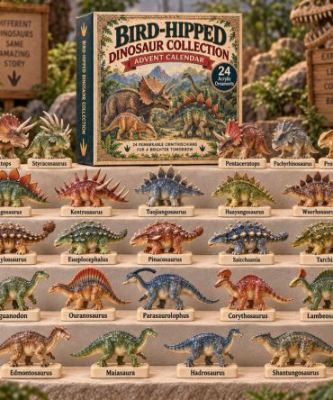 2026 Bird-Hipped Dinosaur Advent Calendar — 24 Feathered Dinosaur Acrylic Charms, Educational & Collectible Holiday Countdown Gift