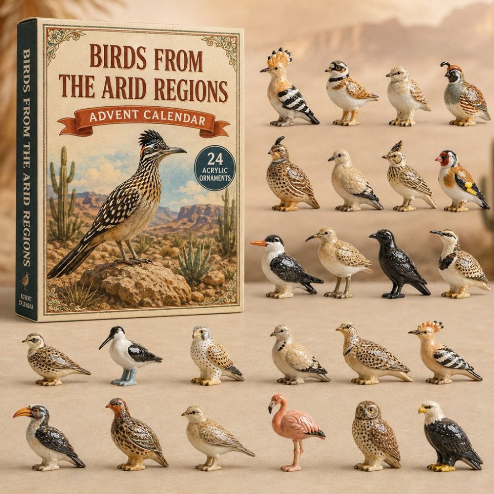2026 Limited-Edition Arid Region Birds Advent Calendar - 24 Acrylic Charm Surprises, Collector-Friendly Holiday Gift