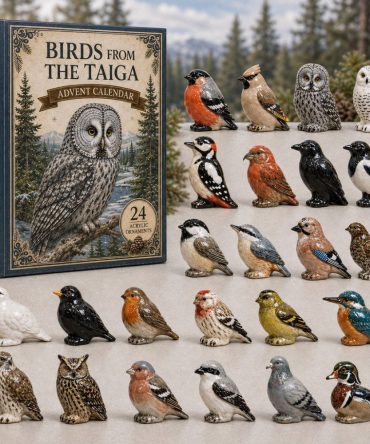 Taiga Birds Advent Calendar 2026 — 24-Day Acrylic Charm Countdown Featuring Boreal Species, Perfect Holiday Gift For Birders & Nature Lovers
