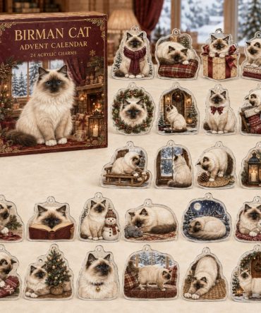 Birman Holiday Advent Calendar With 24 Acrylic Charms — Charming Seasonal Gift For Birman Cat Lovers & Collectors