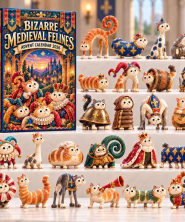 Bizarre Medieval Felines 2026 Collector'S Advent Calendar — 24-Day Acrylic Charm Series, Unique Cat Art Gift