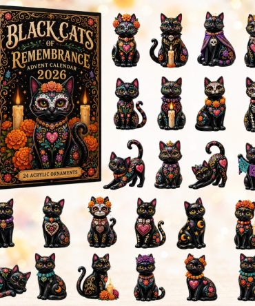 Black Cats Remembrance Advent 2026 — 24-Day Acrylic Charm Countdown Honoring Black Cat Icons, Limited Edition Gift