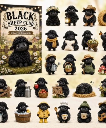 Black Sheep Club Advent Calendar 2026 — 24-Day Acrylic Charm Countdown, Quirky Sheep-Themed Holiday Gift For Nonconformists & Collectors