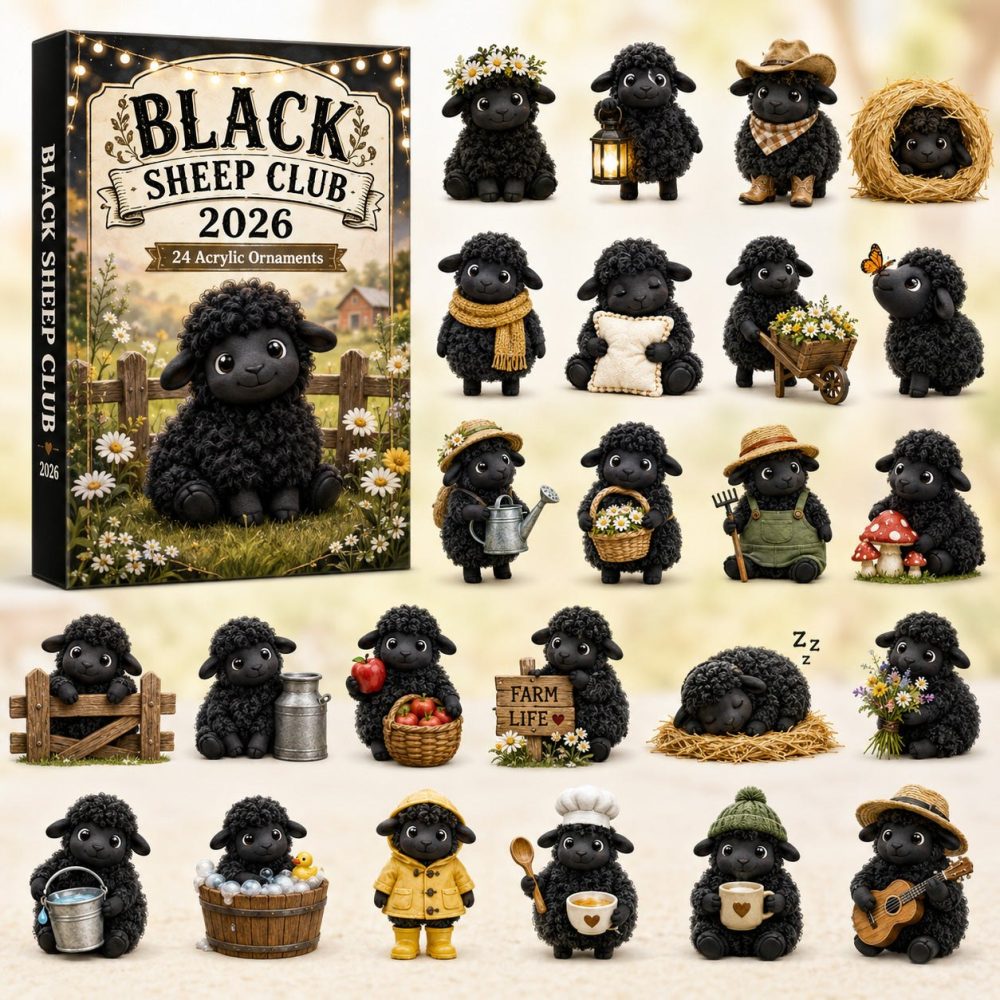 Black Sheep Club Advent Calendar 2026 — 24-Day Acrylic Charm Countdown, Quirky Sheep-Themed Holiday Gift For Nonconformists & Collectors