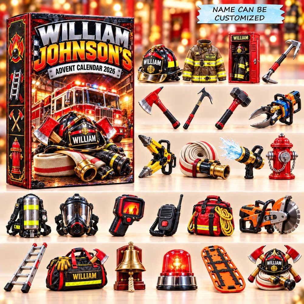 2026 Blaze Duty Countdown - 24-Day Crochet Advent Calendar With Acrylic Charms, Emergency Rescue Vehicle Holiday Set