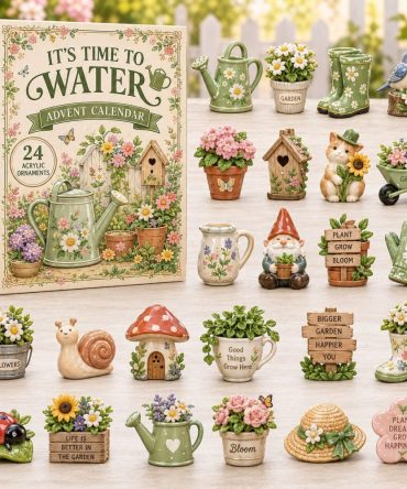 Blooming Garden 24-Day Countdown 2026 — Floral Acrylic Charm Advent Calendar, Botanical Gift For Gardeners & Crafters