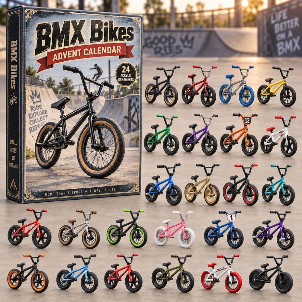 2026 Bmx Bike Advent Calendar — 24 Mini Bike Acrylic Charms, Collectible Countdown Gift For Riders & Enthusiasts