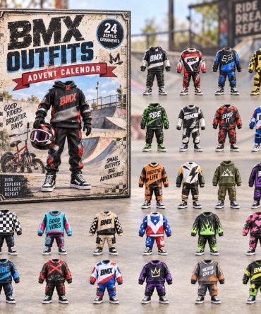 2026 Bmx Outfit Advent Calendar — 24 Days Of Mini Bmx Apparel Acrylic Charms, Perfect Gift For Young Riders