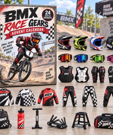 2026 Bmx Race Gear Advent Calendar — 24-Day Bmx Parts & Collectible Acrylic Charms, Gift For Riders And Fans
