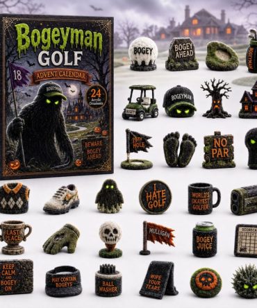 Bogeyman Golf Advent Calendar 2026 - 24-Day Creepy Golf-Themed Countdown With Acrylic Charms For Halloween Fans