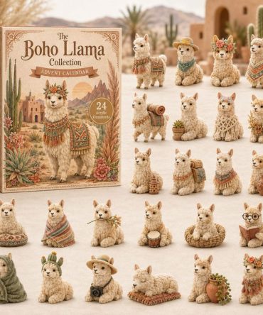 Boho Llama Holiday Countdown 2026 — 24-Day Acrylic Charm Calendar With Bohemian Llama Designs, Trendy Gift For All Ages
