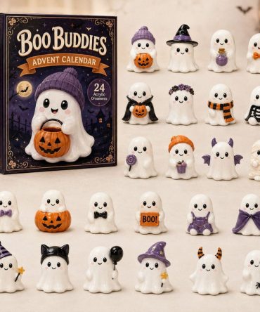 Pastel Boo Buddies Advent Calendar 2026 - 24-Day Cute Ghost Countdown With Soft Acrylic Charms & Giftable Keepsakes