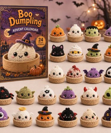 2026 Boo Dumpling Halloween Advent Calendar — 24-Day Cute Dumpling & Ghost Acrylic Charms, Playful Spooky Countdown Gift For Kids & Collectors