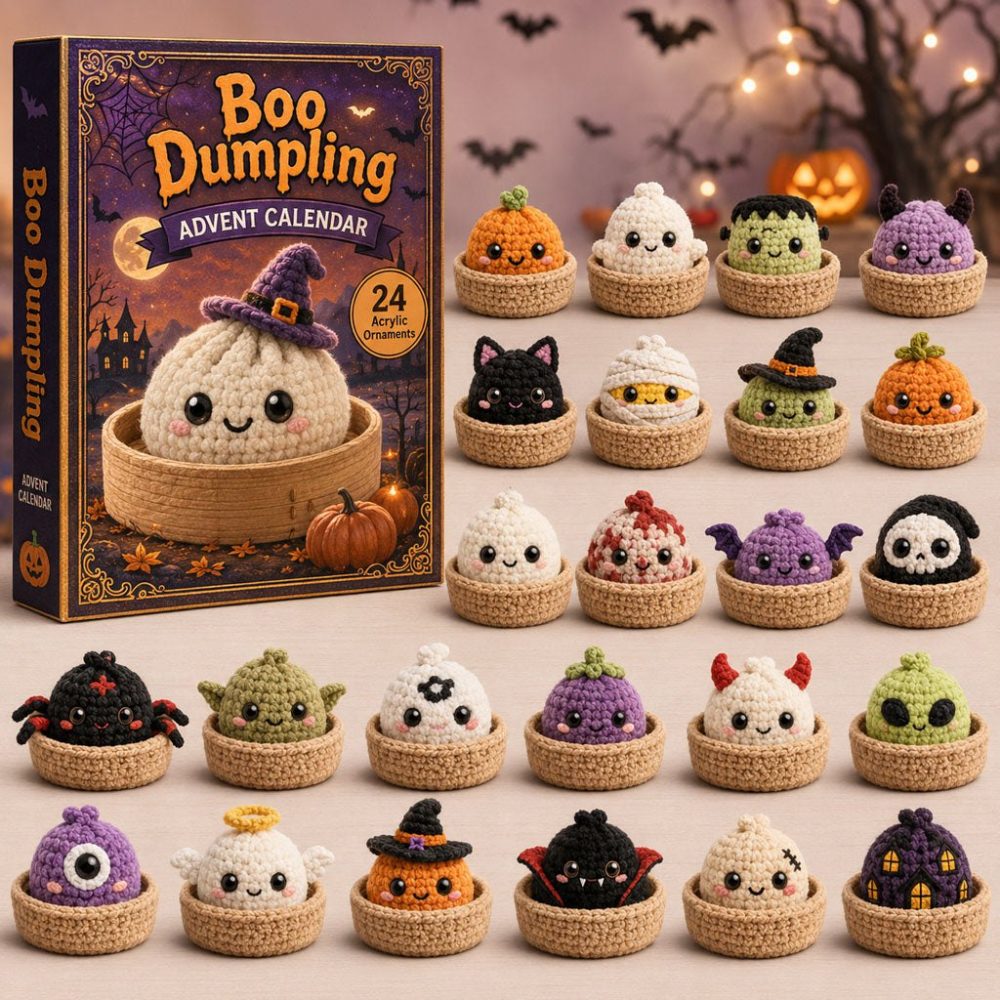 2026 Boo Dumpling Halloween Advent Calendar — 24-Day Cute Dumpling & Ghost Acrylic Charms, Playful Spooky Countdown Gift For Kids & Collectors