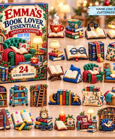 2026 Book Lover Literary Countdown - 24-Day Acrylic Charm Advent Calendar, Cozy Reading Gifts & Daily Surprises