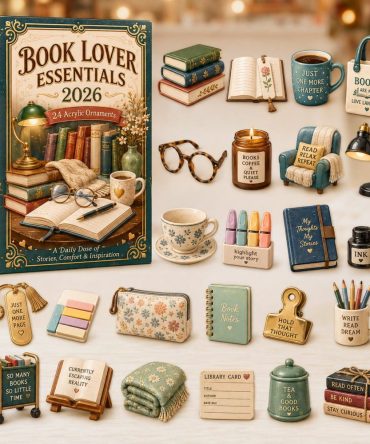 2026 Book Lover Essentials Advent Calendar - 24-Day Acrylic Charms With Mini Bookish Icons, Cozy Reading Gift & Stocking Stuffer