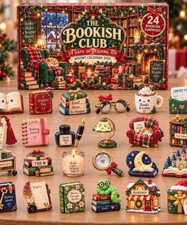 2026 Bookish Club Advent Calendar — 24 Literary Acrylic Charms, Cozy Holiday Countdown For Readers, Book Lovers & Students