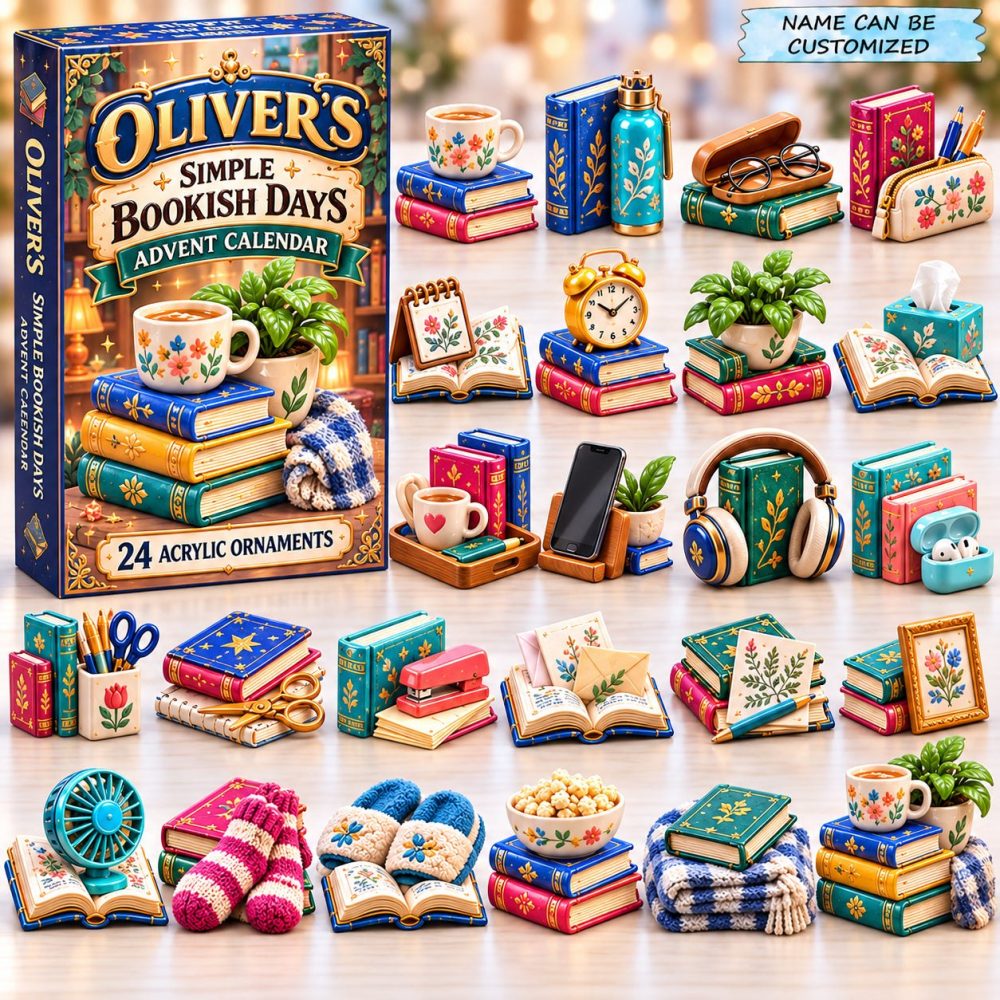 2026 Bookish Days Literary Countdown - 24-Day Acrylic Charm Advent Calendar, Curated Daily Bookish Gifts For Readers