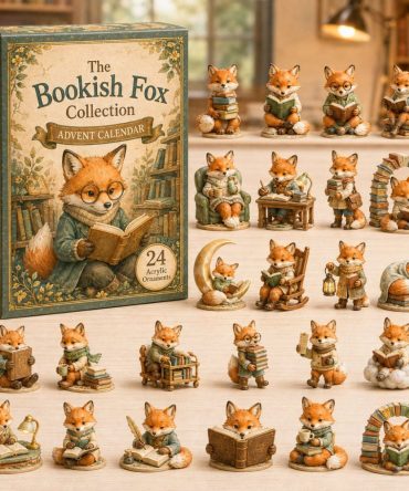 Bookish Fox 2026 Advent Calendar — 24 Literary Acrylic Charms, Cozy Reading-Themed Holiday Countdown, Perfect Gift For Book Lovers & Kids
