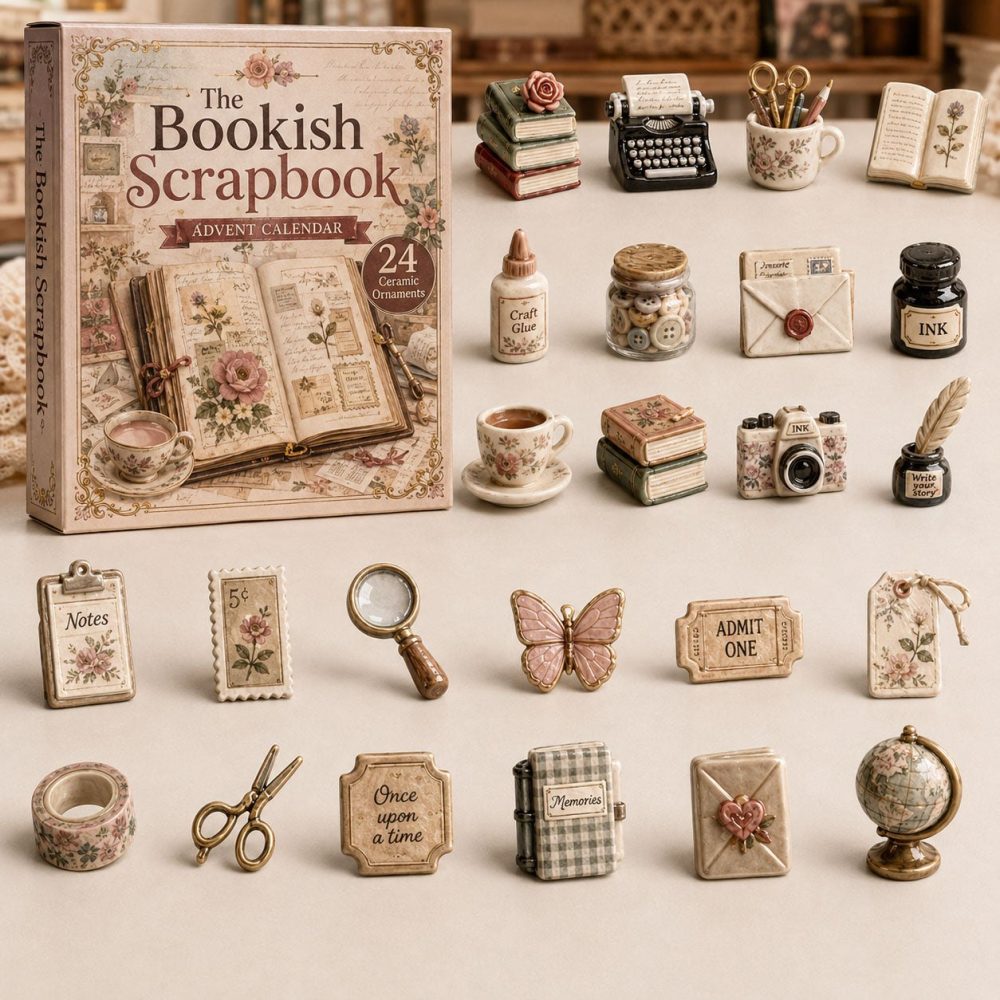Bookish Scrapbook Countdown 2026: 24 Acrylic Book-Themed Charms — Literary Advent Calendar For Readers, Journalers & Crafters