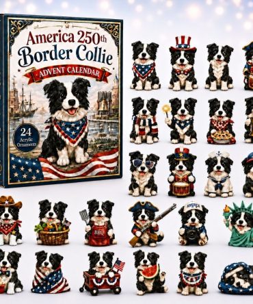 Border Collie Holiday Countdown 2026 — 24 Acrylic Charm Surprises For Dog Lovers & Collectors, Festive Advent Gift Set