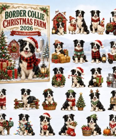 Holiday Farm Border Collie Countdown 2026: 24 Charming Acrylic Keepsakes — Festive Dog-Themed Advent Gift For Fans & Families