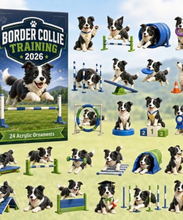 Countdown To Christmas 2026: 24-Day Border Collie Training Charm Calendar — Acrylic Puppy Rewards For Dog Owners & Gifts
