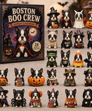 Boston Boo Crew Holiday Countdown — 24-Day Spooky Boston Terrier Acrylic Charm Set, Limited Edition 2026