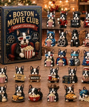 2026 Boston Movie Club Advent Calendar - 24-Day Acrylic Charm Countdown, Classic Film Icons & City-Themed Gift For Cinephiles