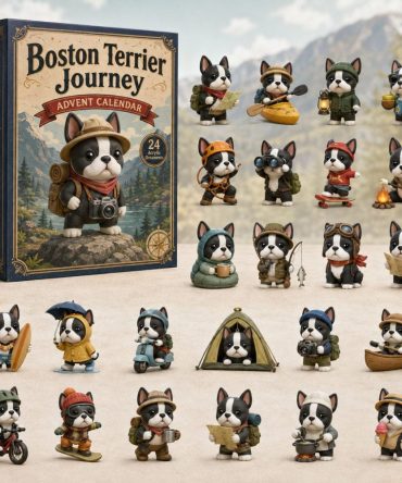 Boston Terrier Journey Countdown 2026 - 24-Day Advent Calendar With Acrylic Dog Charms, Pet Lover Gift
