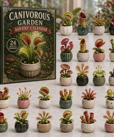 Carnivorous Garden Pots 2026 - 24-Day Acrylic Charm Advent Calendar With Playful Plant Monster Designs