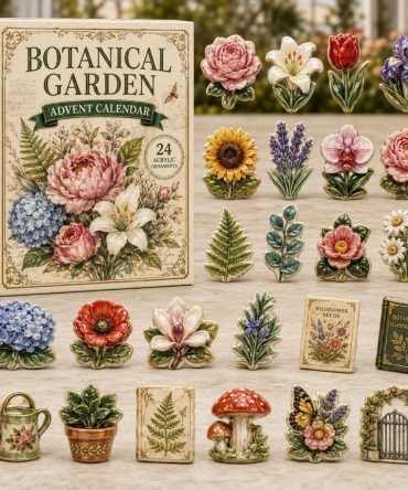 Botanical Bloom Charms 2026 - 24-Day Floral Acrylic Charm Advent Calendar, Perfect Gift For Plant & Garden Fans