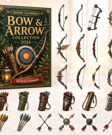 2026 Bow & Arrow Collection Advent Calendar — 24-Day Curated Countdown With Acrylic Charms, Ideal Gift For Archery Fans & Outdoor Enthusiasts
