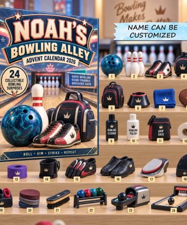 2026 Bowling 24-Day Advent Countdown — Acrylic Charm Collectibles For Bowlers, Family Fun Holiday Gift