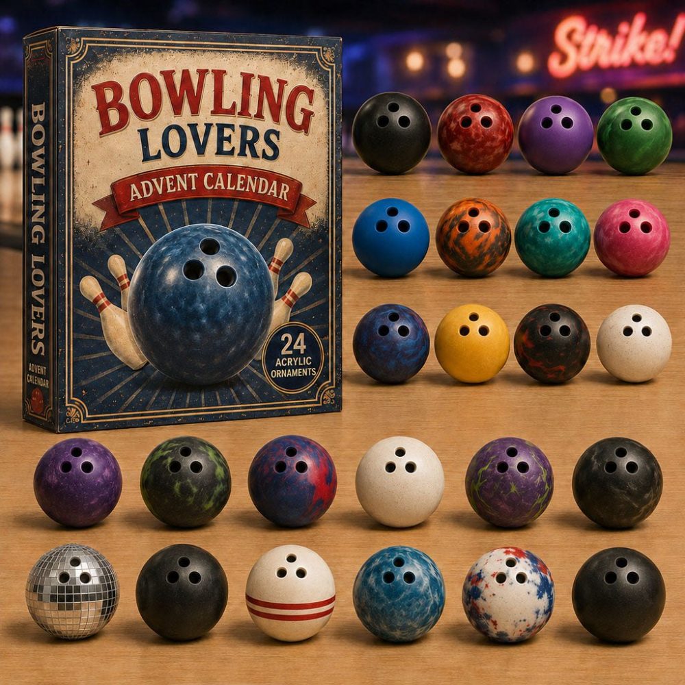 Holiday Bowling Charm Advent Calendar 2026 — 24-Day Acrylic Keepsake Countdown For Bowlers & Gift-Ready Packaging
