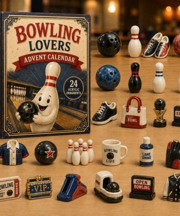 Bowling Mascot 24-Day Christmas Countdown Calendar 2026 — Cute Acrylic Charms, Perfect Holiday Gift For Bowlers