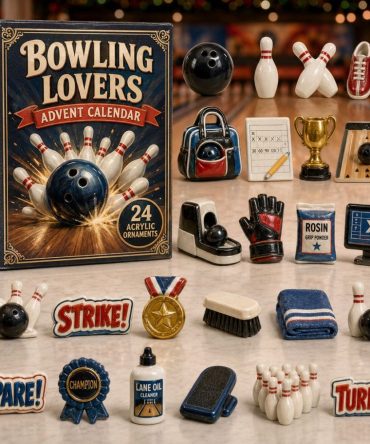 Bowling Strike 24-Day Christmas Countdown Calendar 2026 — Acrylic Bowling Charms, Fun Gift For Bowlers & Fans
