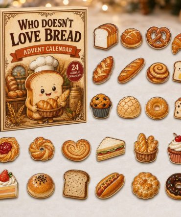 Artisan Bread Basket 2026 Countdown - 24-Day Acrylic Charm Advent Calendar For Bakers & Foodie Gift Lovers