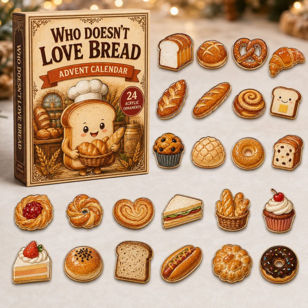 Artisan Bread Basket 2026 Countdown - 24-Day Acrylic Charm Advent Calendar For Bakers & Foodie Gift Lovers