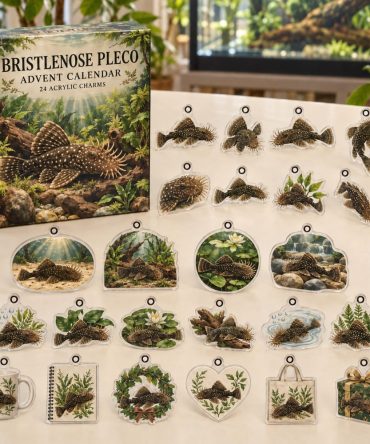 Bristlenose Pleco Collectible Advent — 24 Durable Acrylic Charms For Pleco Lovers , Aquarium-Themed Holiday Gift