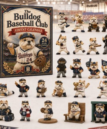 Bulldog Baseball Club Holiday Countdown 2026 - 24-Day Advent Calendar With Acrylic Baseball Charms