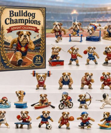 Champion Bulldog Sports Countdown 2026 - 24-Day Advent Calendar With Acrylic Trophies & Athletic Charms